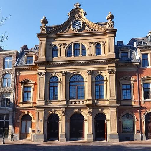 Afbeelding van de gevel van toneelschool De Gouden Stem in Amsterdam