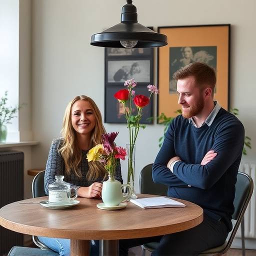 Foto van de originele studio van De Gouden Stem met docenten Elara van Zanten en Marcus Vermeulen.