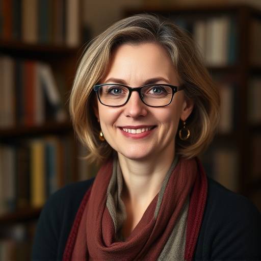 Portretfoto van Dr. Sophia Bakker, docent theatergeschiedenis en analyse.